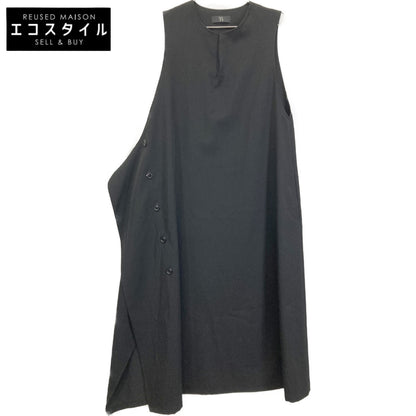 Y's ワイズ 【美品】YQ-D02-100 GABARDINE RIGHT FLAP BUTTON DRESS ウール ノースリーブ ワンピース 2