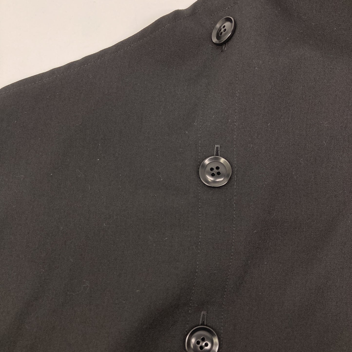 Y's ワイズ 【美品】YQ-D02-100 GABARDINE RIGHT FLAP BUTTON DRESS ウール ノースリーブ ワンピース 2