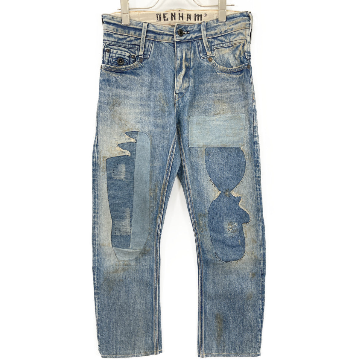 DENHAM デンハム RBJ SKIN ｲﾝﾃﾞｨｺﾞ ｽﾘﾑﾌｨｯﾄ ｾﾙﾋﾞｯﾁ 赤耳 ﾃﾞﾆﾑ ボトムス W27L32