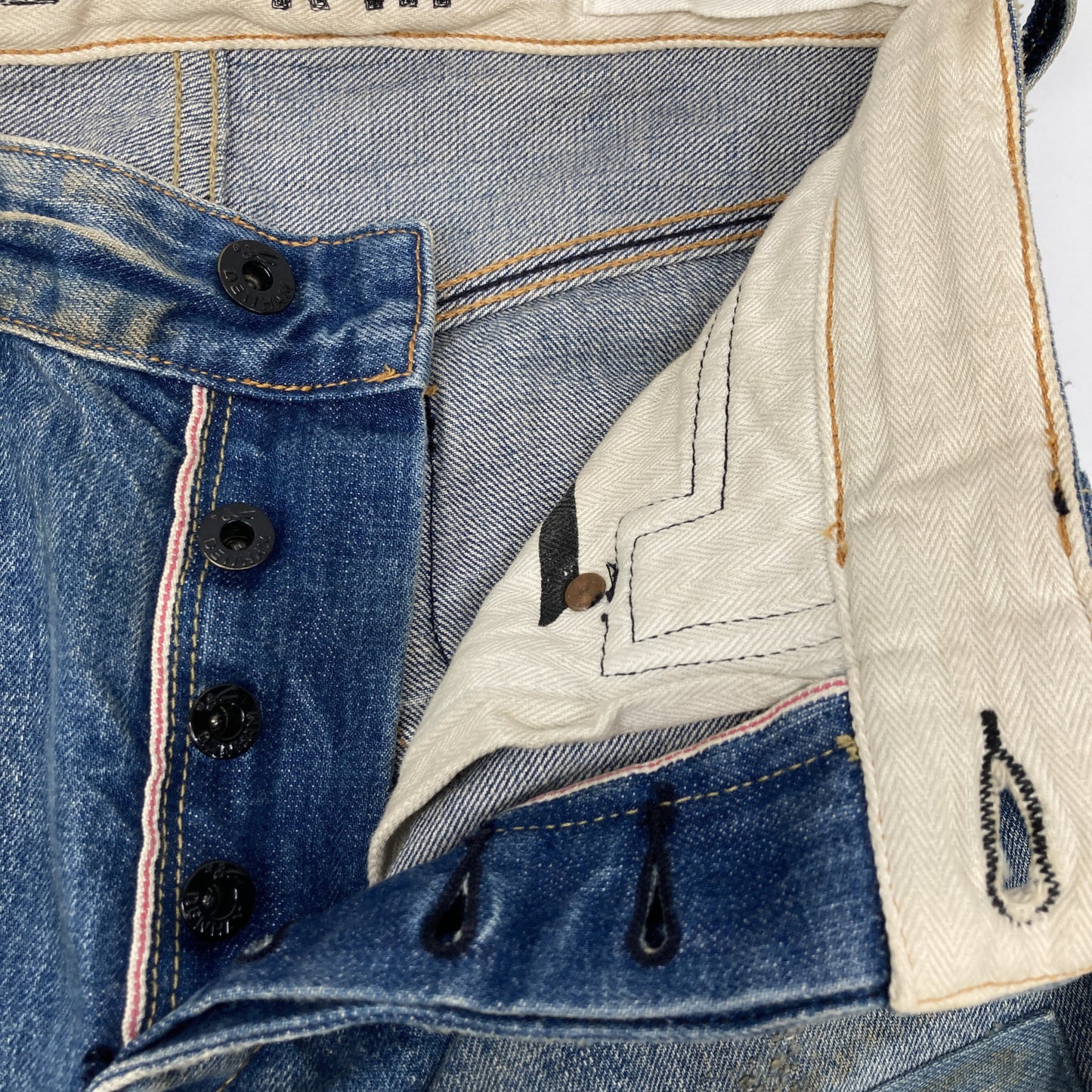 DENHAM デンハム RBJ SKIN ｲﾝﾃﾞｨｺﾞ ｽﾘﾑﾌｨｯﾄ ｾﾙﾋﾞｯﾁ 赤耳 ﾃﾞﾆﾑ ボトムス W27L32