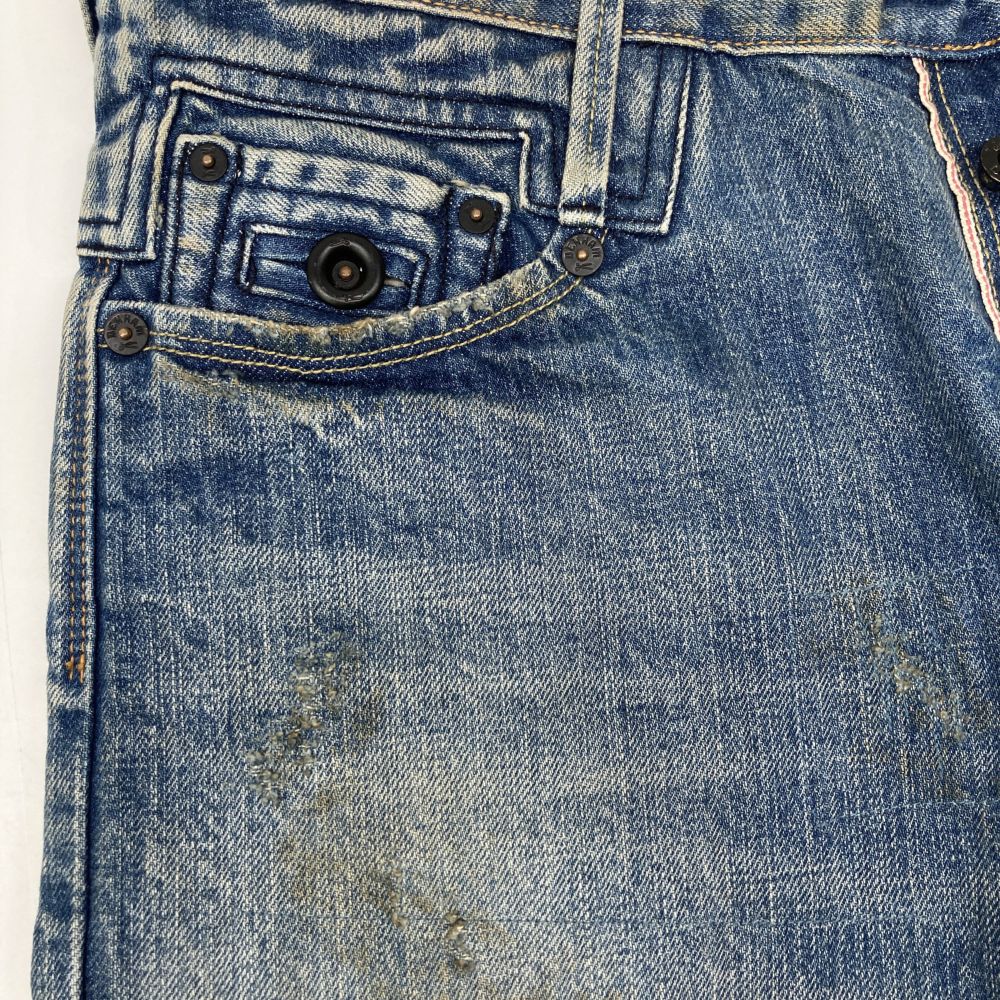 DENHAM デンハム RBJ SKIN ｲﾝﾃﾞｨｺﾞ ｽﾘﾑﾌｨｯﾄ ｾﾙﾋﾞｯﾁ 赤耳 ﾃﾞﾆﾑ ボトムス W27L32