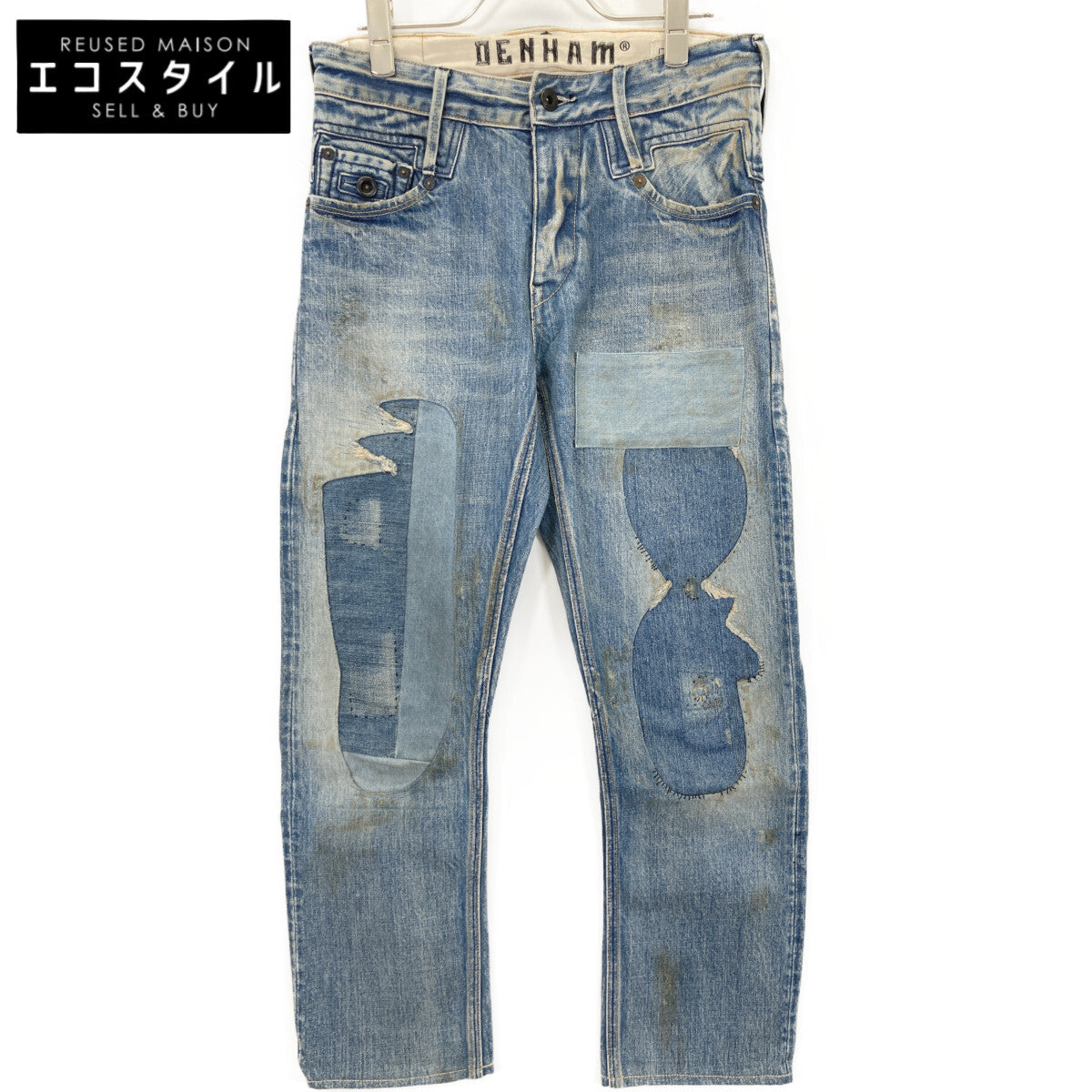 DENHAM デンハム RBJ SKIN ｲﾝﾃﾞｨｺﾞ ｽﾘﾑﾌｨｯﾄ ｾﾙﾋﾞｯﾁ 赤耳 ﾃﾞﾆﾑ ボトムス W27L32