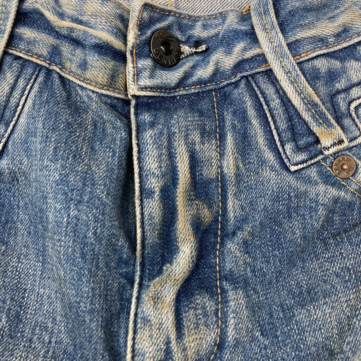 DENHAM デンハム RBJ SKIN ｲﾝﾃﾞｨｺﾞ ｽﾘﾑﾌｨｯﾄ ｾﾙﾋﾞｯﾁ 赤耳 ﾃﾞﾆﾑ ボトムス W27L32