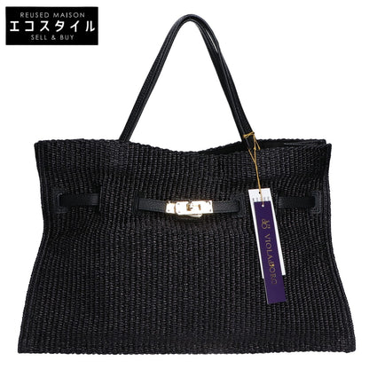 VIOLAd'ORO ヴィオラドーロ 【新品同様】112518-29-030-95-010 V-8865 ラフィアシート調 トートバッグ