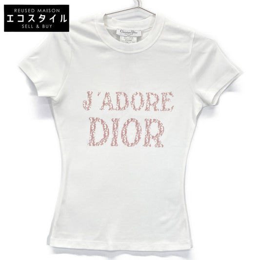 Christian Dior クリスチャンディオール 4P16155207 ﾎﾜｲﾄ J'ADORE DIOR 半袖 Tｼｬﾂ トップス 38