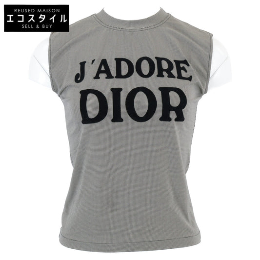 Christian Dior クリスチャンディオール 【国内正規】2A12155301 J'ADORE DIOR ハウンドトゥース ノースリーブ カットソー/ トップス F36
