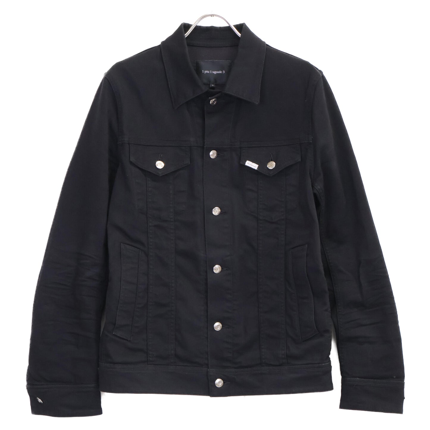 1piu1uguale3 ウノピゥウノウグァーレトレ MRB464-CTU216-DN98 ﾌﾞﾗｯｸ ﾜﾝｳｫｯｼｭ ｺｯﾄﾝ 3RD ｼﾞｬｹｯﾄ ジャケット Ⅴ