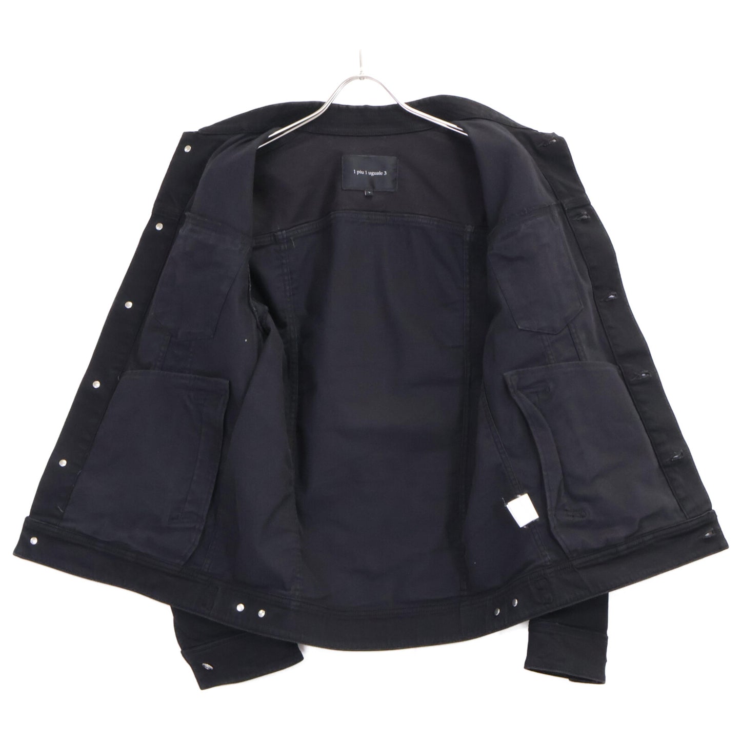 1piu1uguale3 ウノピゥウノウグァーレトレ MRB464-CTU216-DN98 ﾌﾞﾗｯｸ ﾜﾝｳｫｯｼｭ ｺｯﾄﾝ 3RD ｼﾞｬｹｯﾄ ジャケット Ⅴ