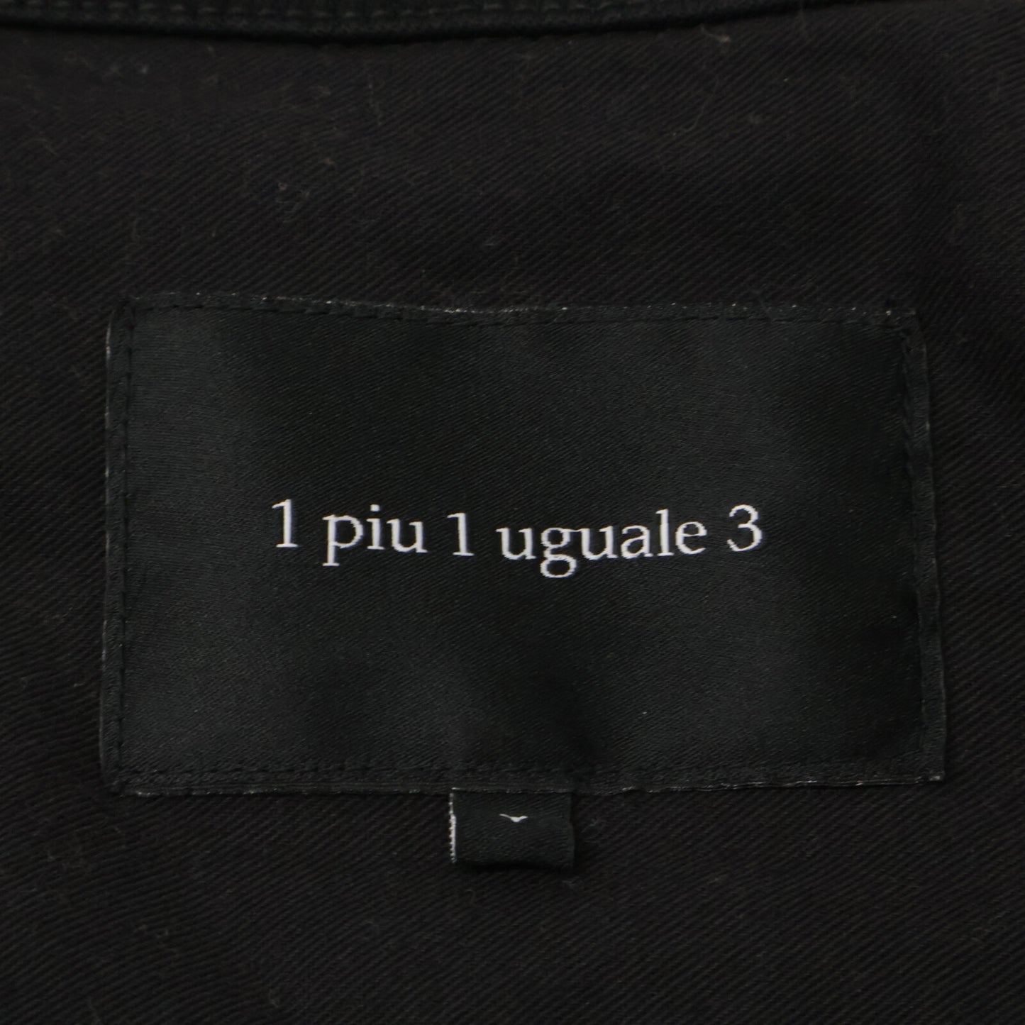 1piu1uguale3 ウノピゥウノウグァーレトレ MRB464-CTU216-DN98 ﾌﾞﾗｯｸ ﾜﾝｳｫｯｼｭ ｺｯﾄﾝ 3RD ｼﾞｬｹｯﾄ ジャケット Ⅴ