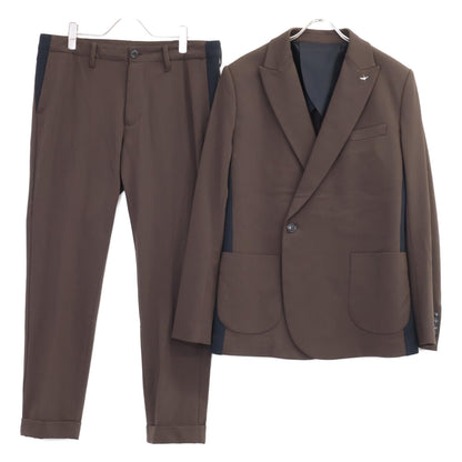 1piu1uguale3 ウノピゥウノウグァーレトレ ﾌﾞﾗｳﾝ RIB W-JKT,TAPERED SLACKS ｾｯﾄｱｯﾌﾟ V