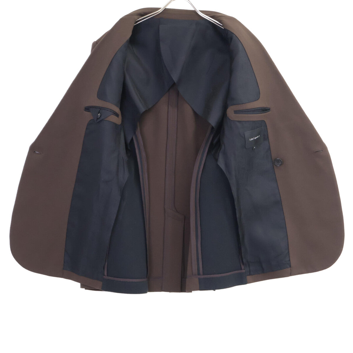 1piu1uguale3 ウノピゥウノウグァーレトレ ﾌﾞﾗｳﾝ RIB W-JKT,TAPERED SLACKS ｾｯﾄｱｯﾌﾟ V