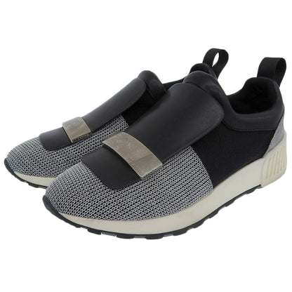 Sergio Rossi セルジオロッシ SR1 スニーカー シューズ レディース ブラック×シルバー 35 A80840 18年 シューズ 35