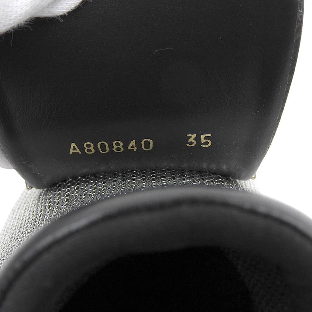 Sergio Rossi セルジオロッシ SR1 スニーカー シューズ レディース ブラック×シルバー 35 A80840 18年 シューズ 35