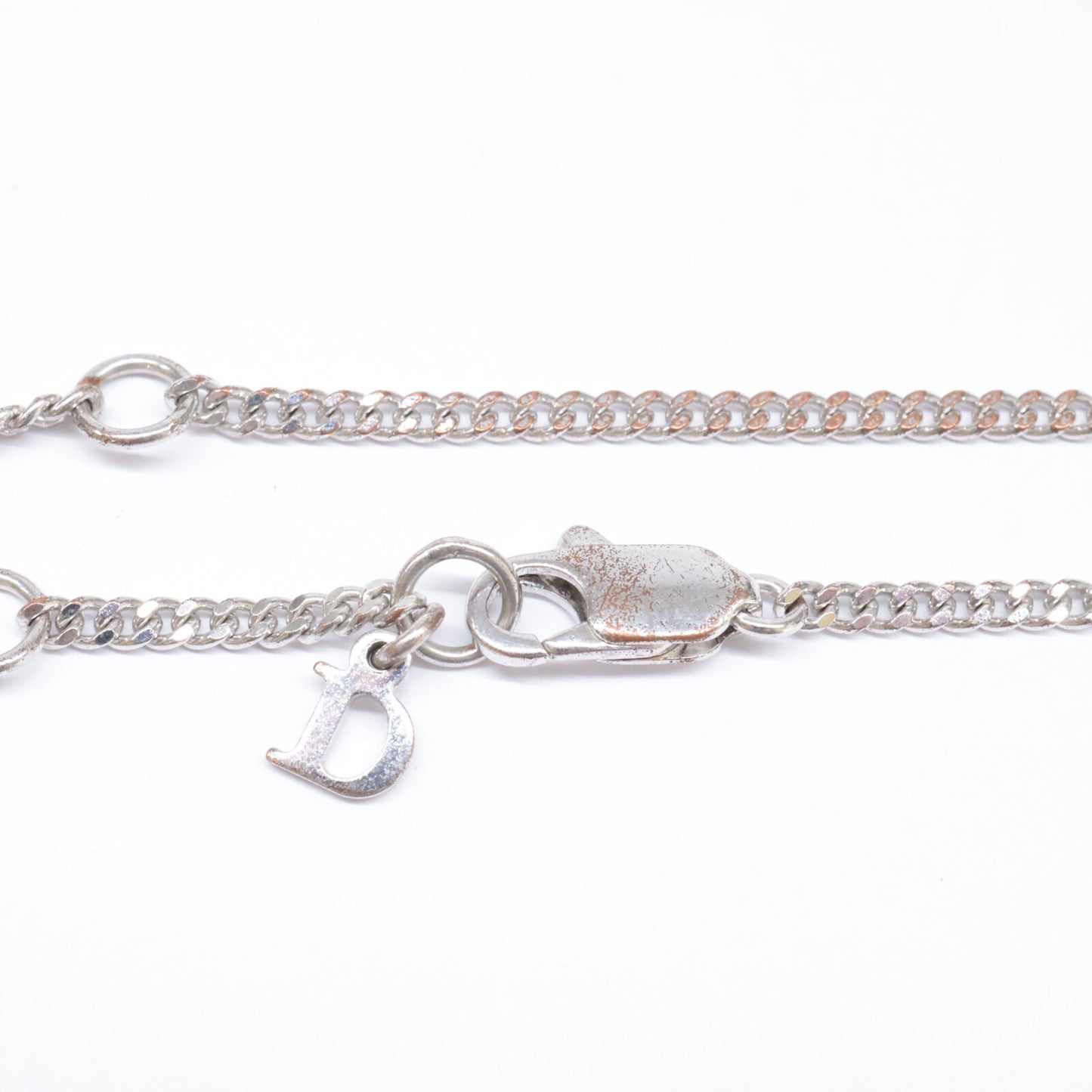 DIOR ディオール ロゴチャーム ラインストーン バタフライトップ チェーン ブレスレット