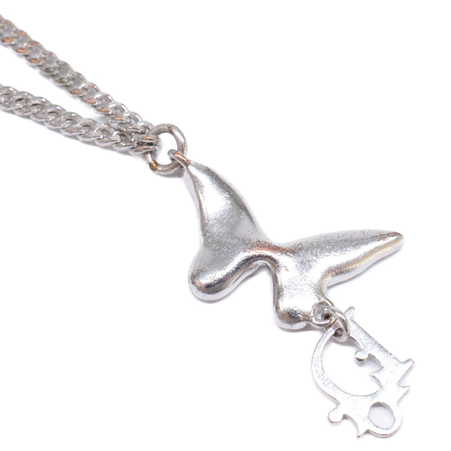 DIOR ディオール ロゴチャーム ラインストーン バタフライトップ チェーン ブレスレット