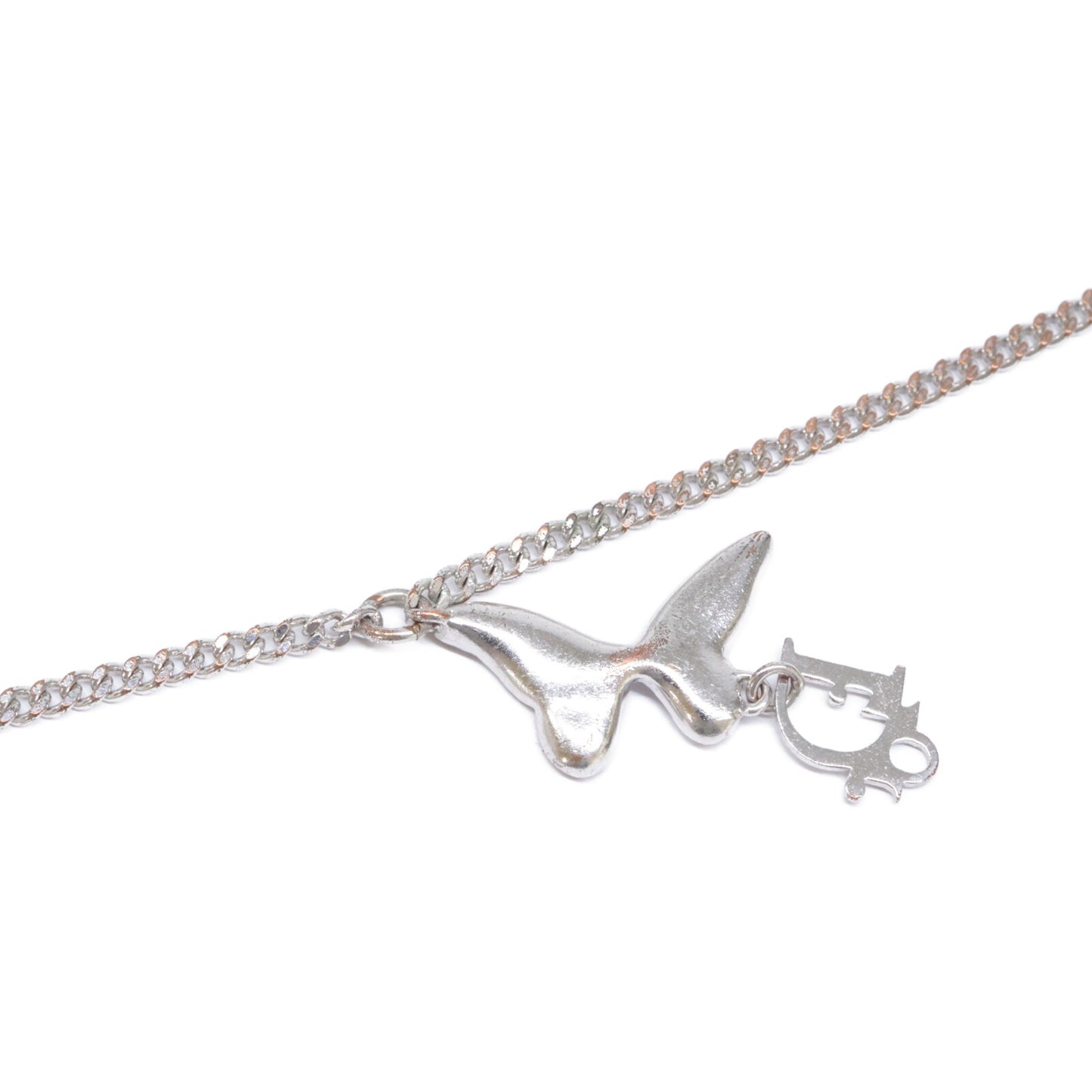 DIOR ディオール ロゴチャーム ラインストーン バタフライトップ チェーン ブレスレット