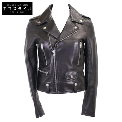 SAINT LAURENT PARIS サンローランパリ 国内正規 15年製 397287 Y5YA2 エディ期 ラムレザー ダブルライダース ジャケット ジャケット 36