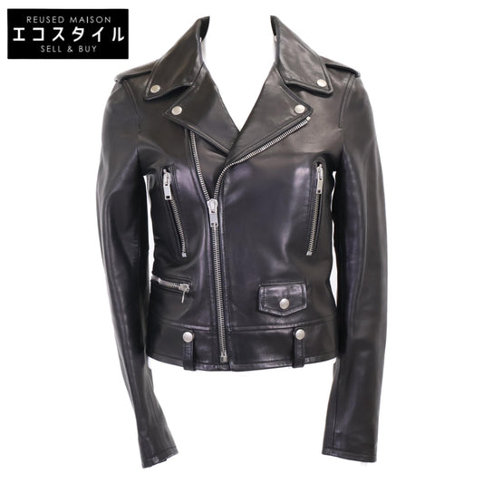 SAINT LAURENT PARIS サンローランパリ 国内正規 15年製 397287 Y5YA2 エディ期 ラムレザー ダブルライダース ジャケット ジャケット 36