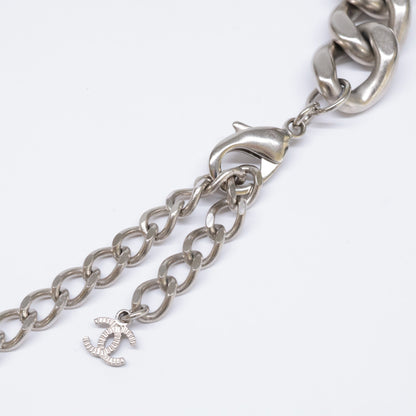 CHANEL シャネル 美品 A23K ココマーク スター ラインストーン ペンダント ネックレス