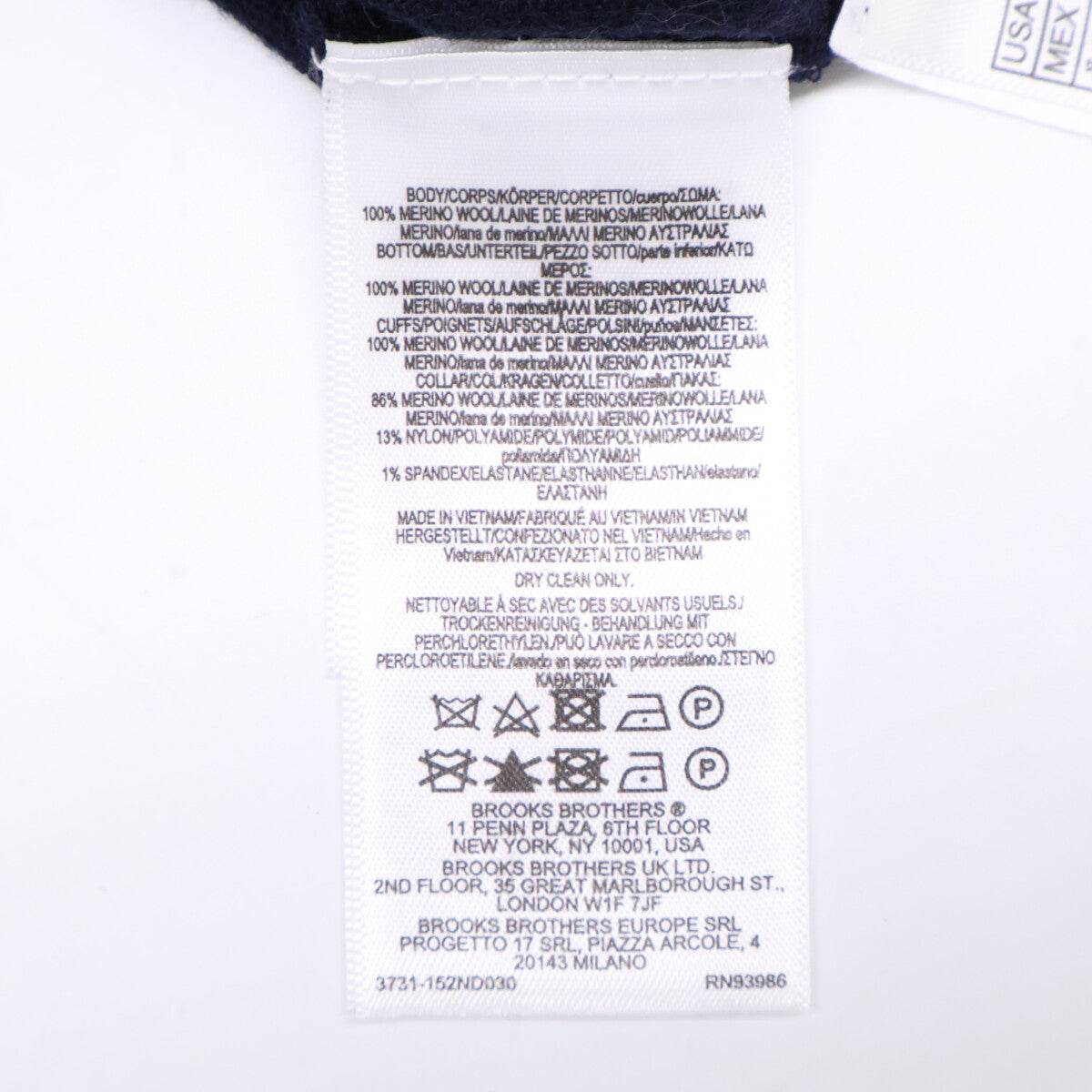 Brooks Brothers ブルックスブラザーズ 【美品/国内正規】100209764 メリノウール クルーネック ニットセーター/ トップス S