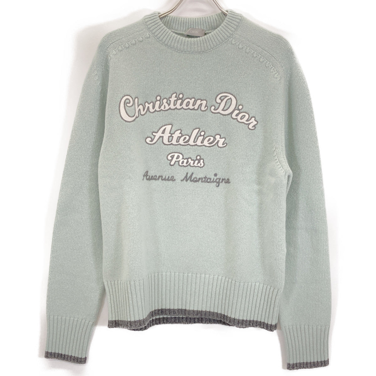 Dior HOMME ディオールオム 20年 213M640AT298 ﾐﾝﾄ ｳｰﾙ ｱﾄﾘｴﾛｺﾞ ﾆｯﾄｾｰﾀｰ トップス L