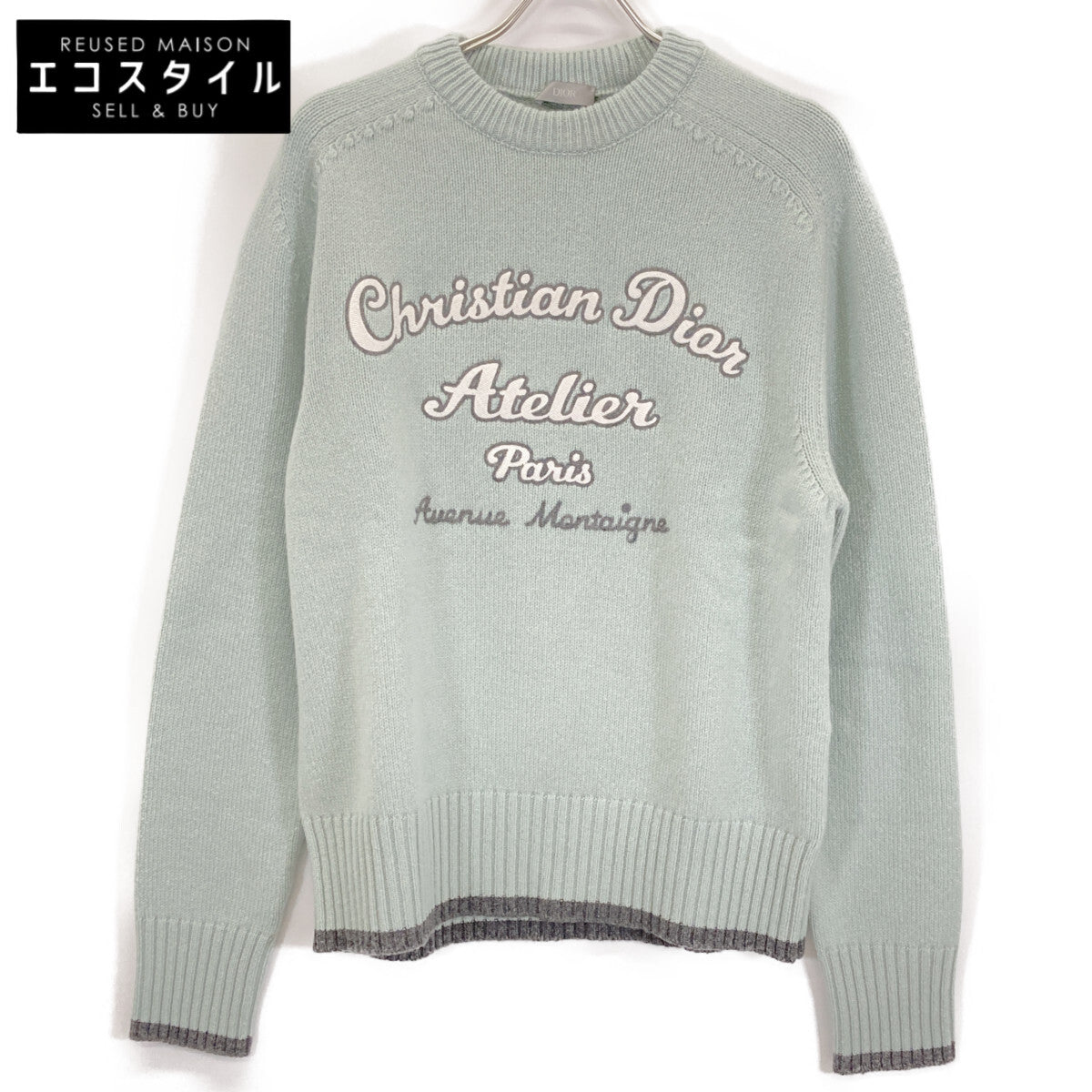 Dior HOMME ディオールオム 20年 213M640AT298 ﾐﾝﾄ ｳｰﾙ ｱﾄﾘｴﾛｺﾞ ﾆｯﾄｾｰﾀｰ トップス L