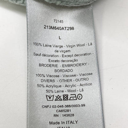 Dior HOMME ディオールオム 20年 213M640AT298 ﾐﾝﾄ ｳｰﾙ ｱﾄﾘｴﾛｺﾞ ﾆｯﾄｾｰﾀｰ トップス L