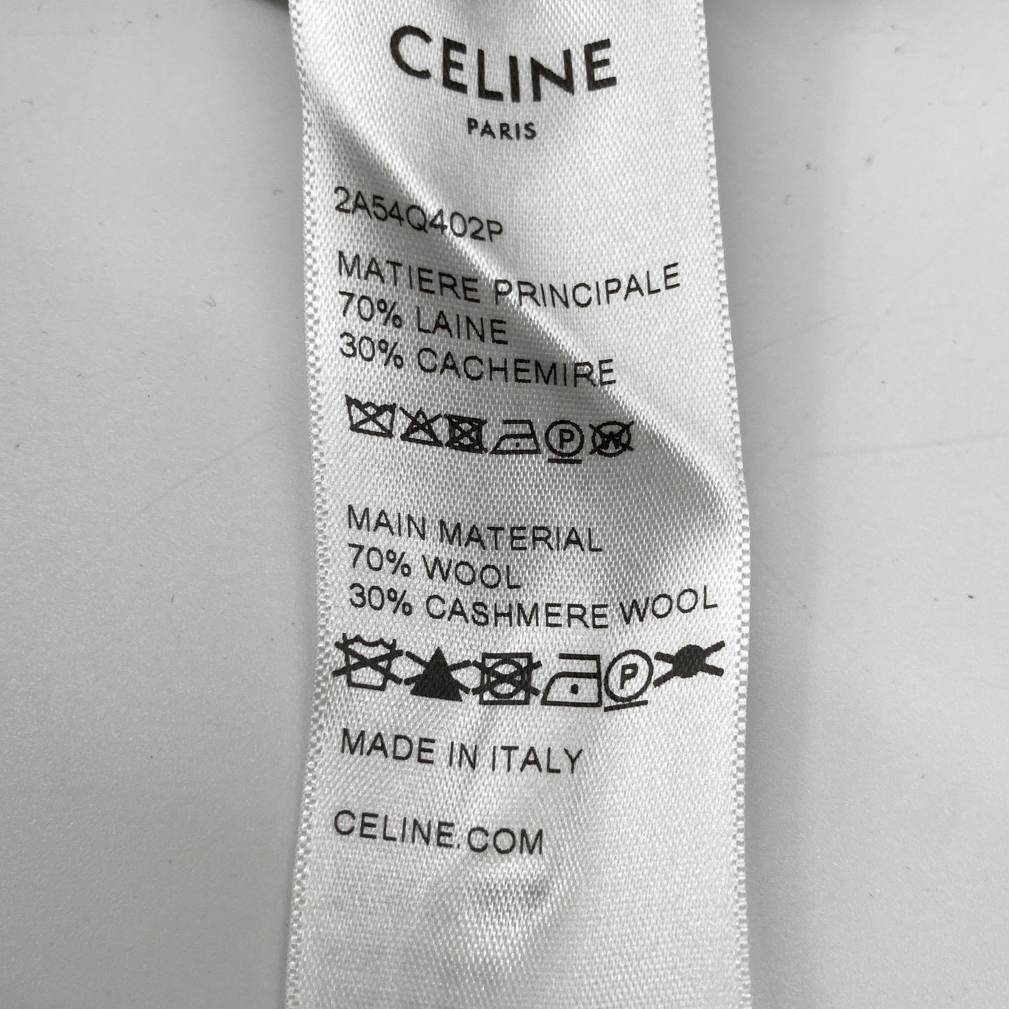 CELINE セリーヌ 2A54Q402P ｸﾞﾚｰ ｶｼﾐﾔ混 ﾄﾞﾛｰｺｰﾄﾞ ｼﾞｮｶﾞｰﾛﾝｸﾞﾊﾟﾝﾂ ボトムス S