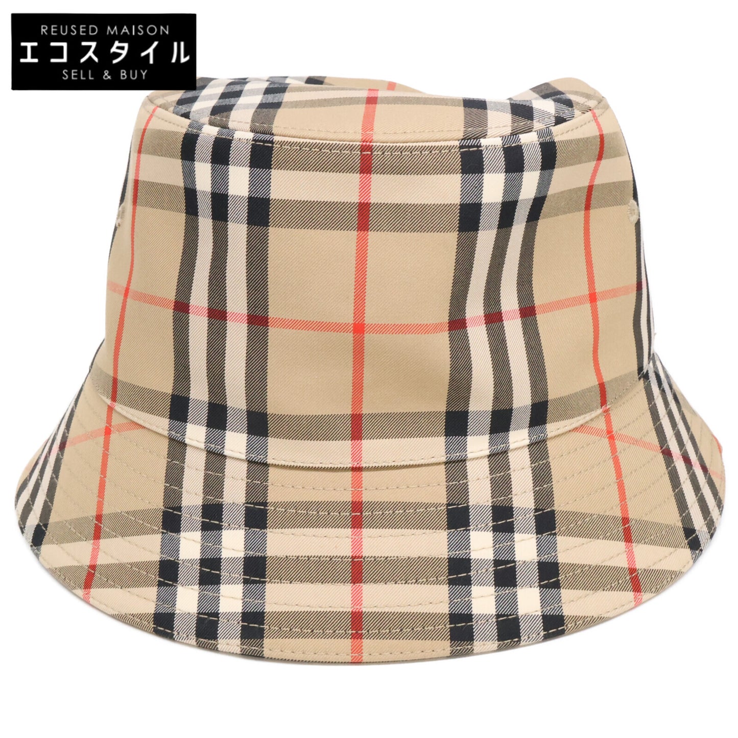 BURBERRY バーバリー 【美品】8026927 ヴィンテージチェック パネル バケットハット 帽子 XL