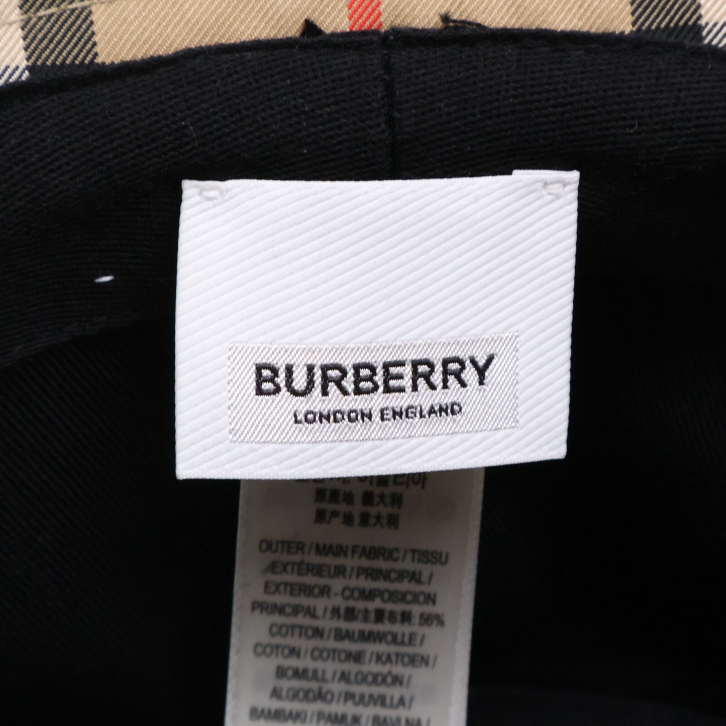 BURBERRY バーバリー 【美品】8026927 ヴィンテージチェック パネル バケットハット 帽子 XL