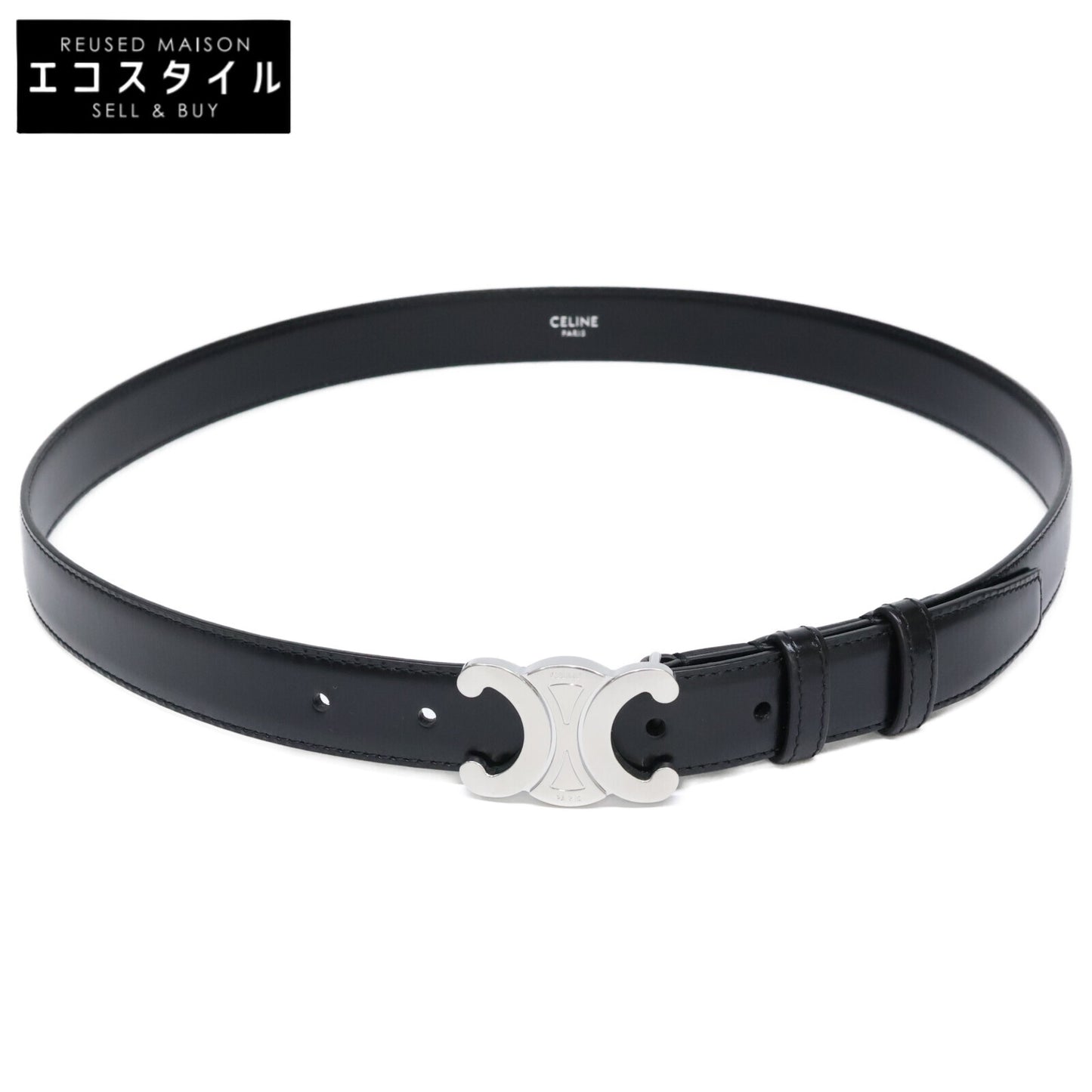 CELINE セリーヌ 【美品】U-LM-1272 トリオンフ レザー ベルト 90