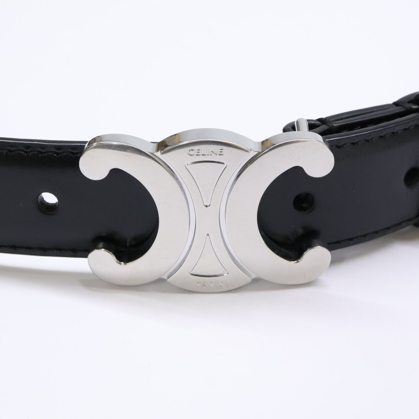CELINE セリーヌ 【美品】U-LM-1272 トリオンフ レザー ベルト 90