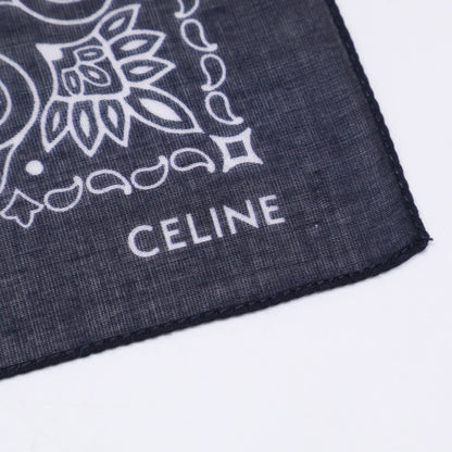 CELINE セリーヌ 【美品】ロゴプリント ペイズリー バンダナ スカーフ