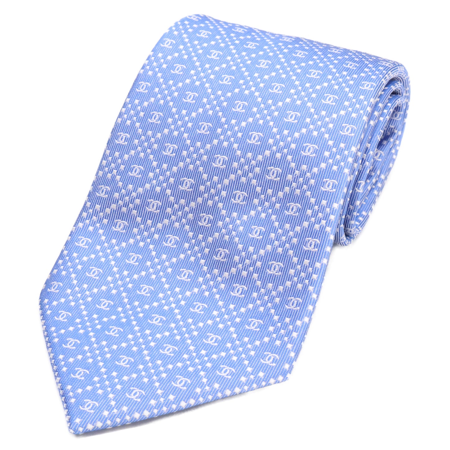 CHANEL シャネル 【新品同様】ココマーク シルク ネクタイ