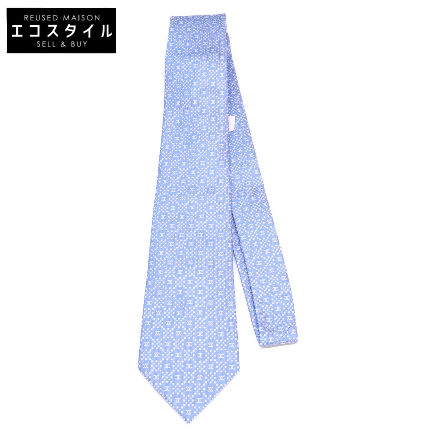 CHANEL シャネル 【新品同様】ココマーク シルク ネクタイ