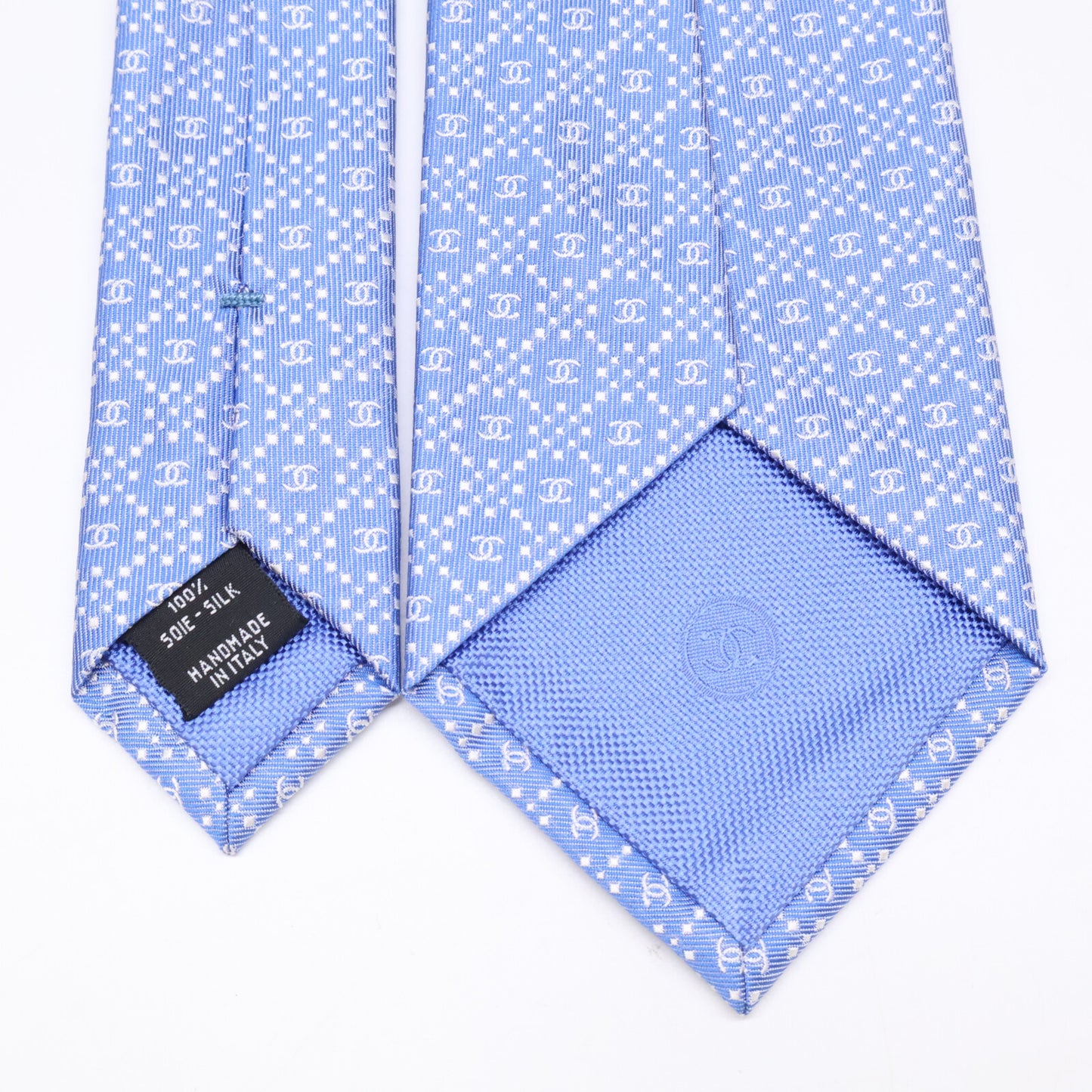 CHANEL シャネル 【新品同様】ココマーク シルク ネクタイ