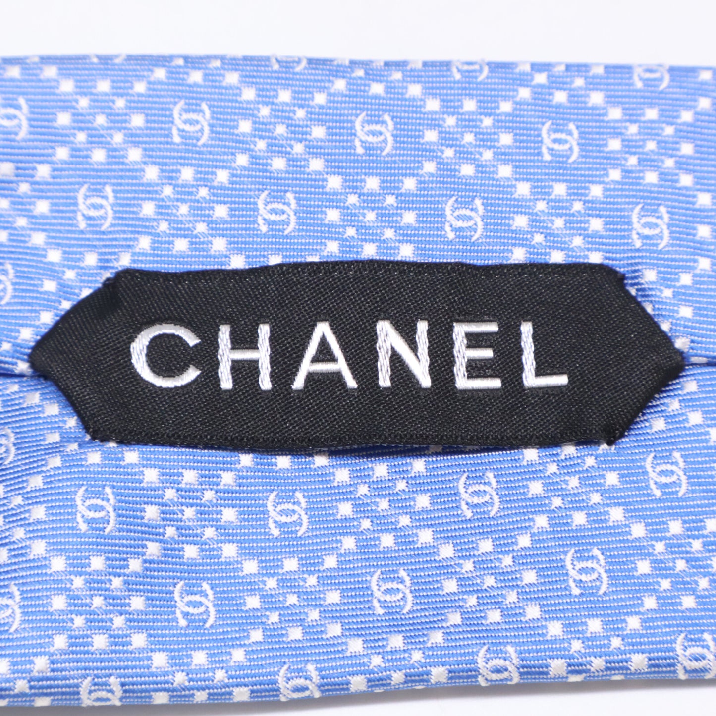 CHANEL シャネル 【新品同様】ココマーク シルク ネクタイ