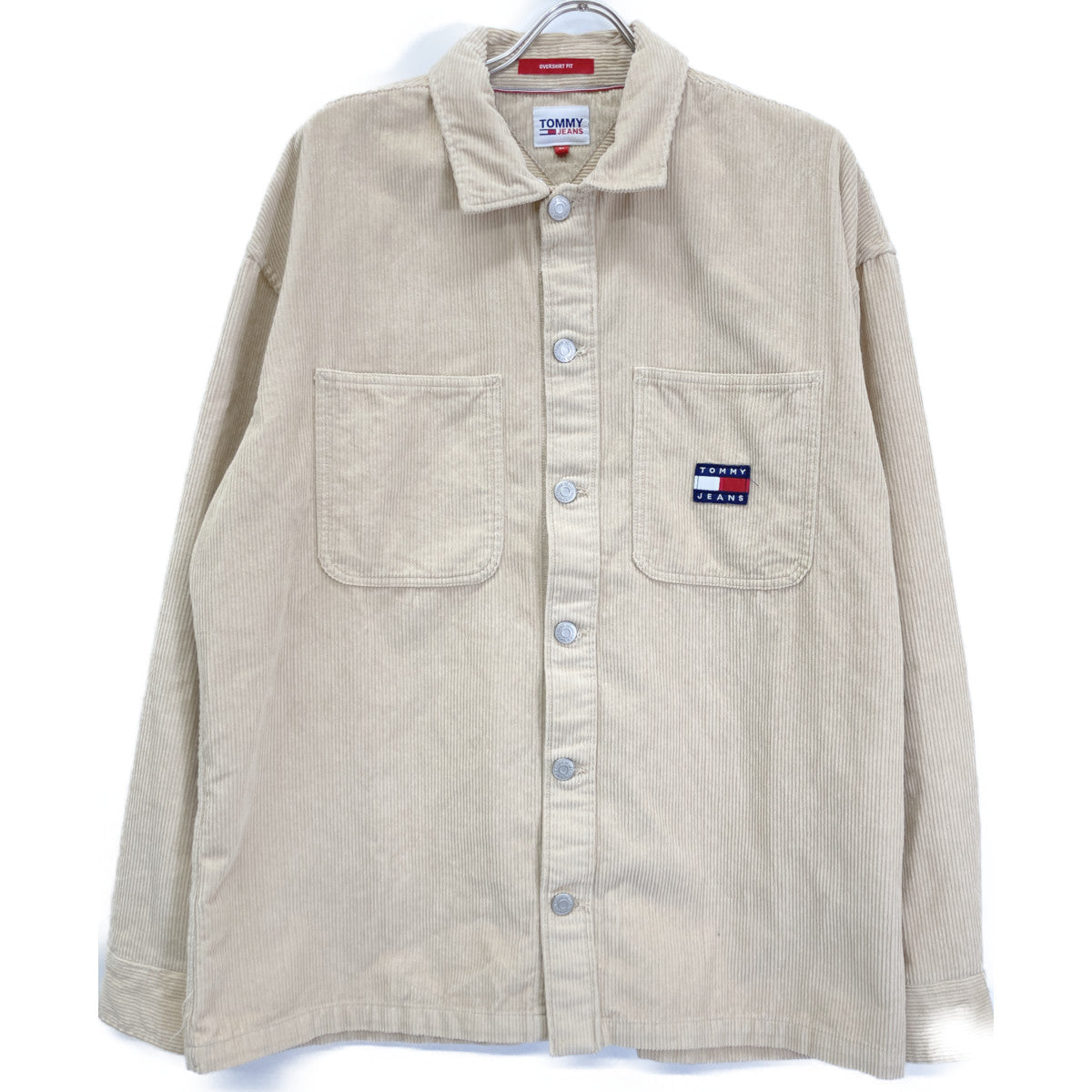 TOMMY HILFIGER トミーヒルフィガー DM15146 ﾍﾞｰｼﾞｭ ｺｰﾃﾞｭﾛｲ ｵｰﾊﾞｰﾌｨｯﾄ ｼｬﾂ トップス ＸＬ