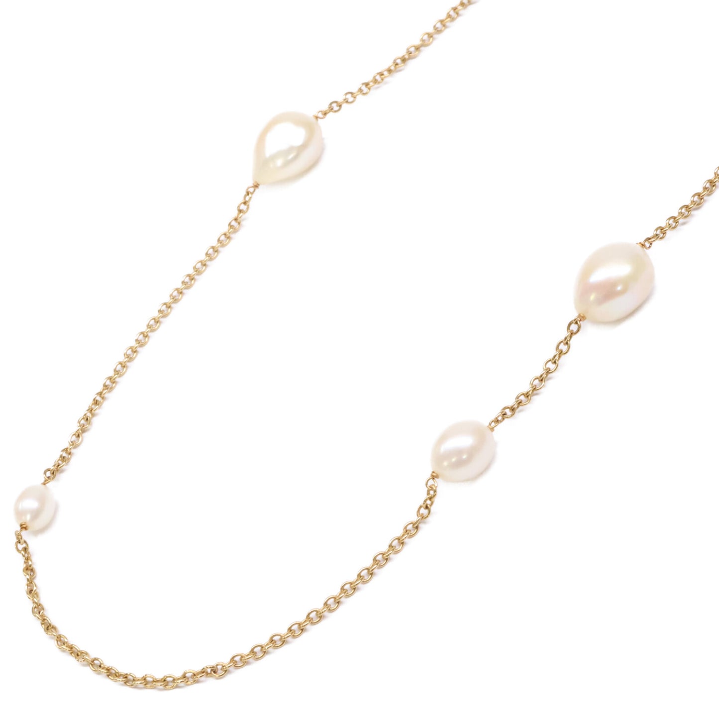 TIFFANY&Co. ティファニー 750YG エルサペレッティ パール 12P バイザヤード ネックレス