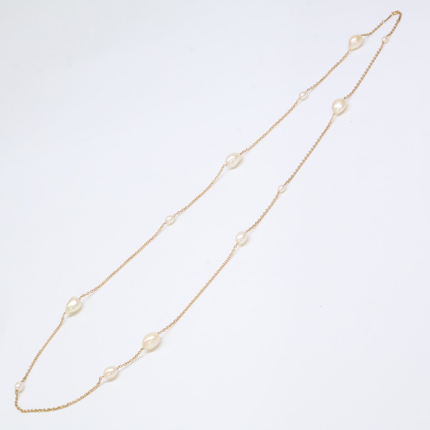 TIFFANY&Co. ティファニー 750YG エルサペレッティ パール 12P バイザヤード ネックレス