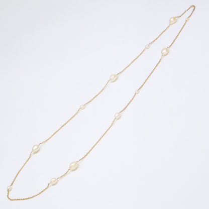 TIFFANY&Co. ティファニー 750YG エルサペレッティ パール 12P バイザヤード ネックレス