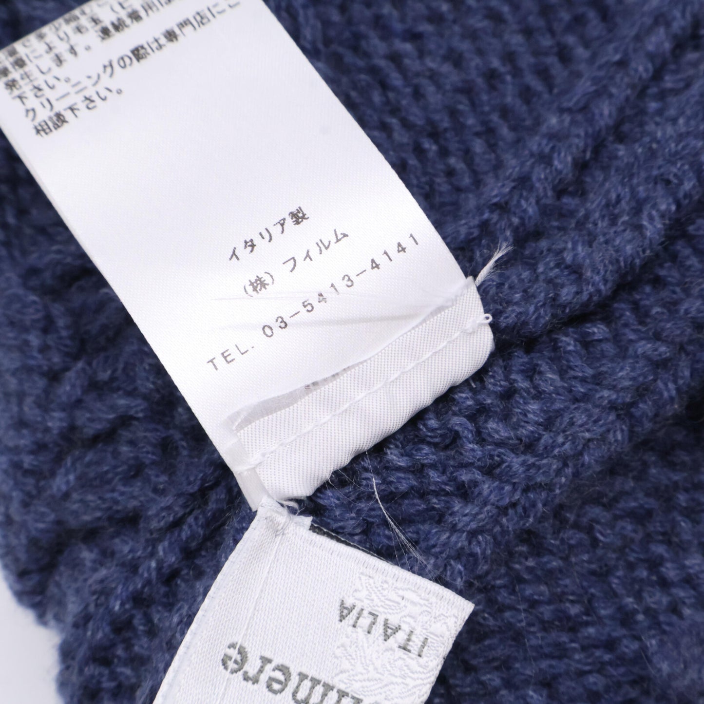 Settefili Cashmere セッテフィーリ カシミア SF-09-253-122 カシミヤ ケーブル編み ニット帽 帽子