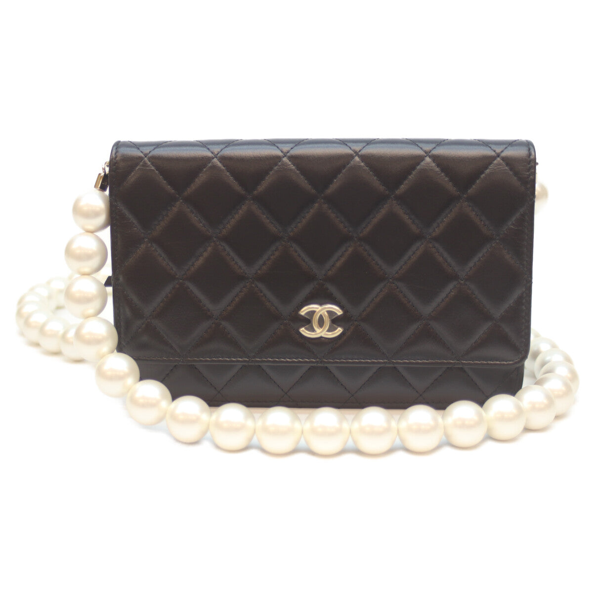 CHANEL シャネル 30番台 AP2579 黒 G金具 ﾗﾑｽｷﾝ ﾊﾟｰﾙﾁｪｰﾝｳｫﾚｯﾄ ｼｮﾙﾀﾞｰﾊﾞｯｸﾞ ショルダーバッグ
