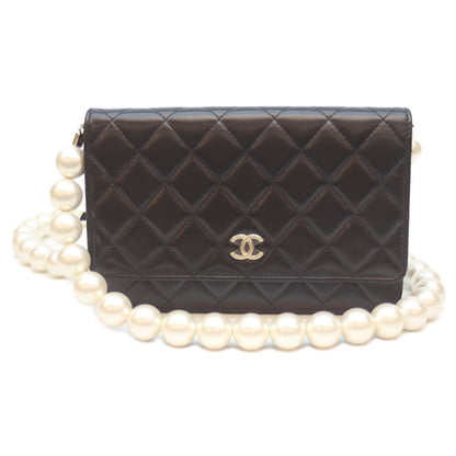 CHANEL シャネル 30番台 AP2579 黒 G金具 ﾗﾑｽｷﾝ ﾊﾟｰﾙﾁｪｰﾝｳｫﾚｯﾄ ｼｮﾙﾀﾞｰﾊﾞｯｸﾞ ショルダーバッグ