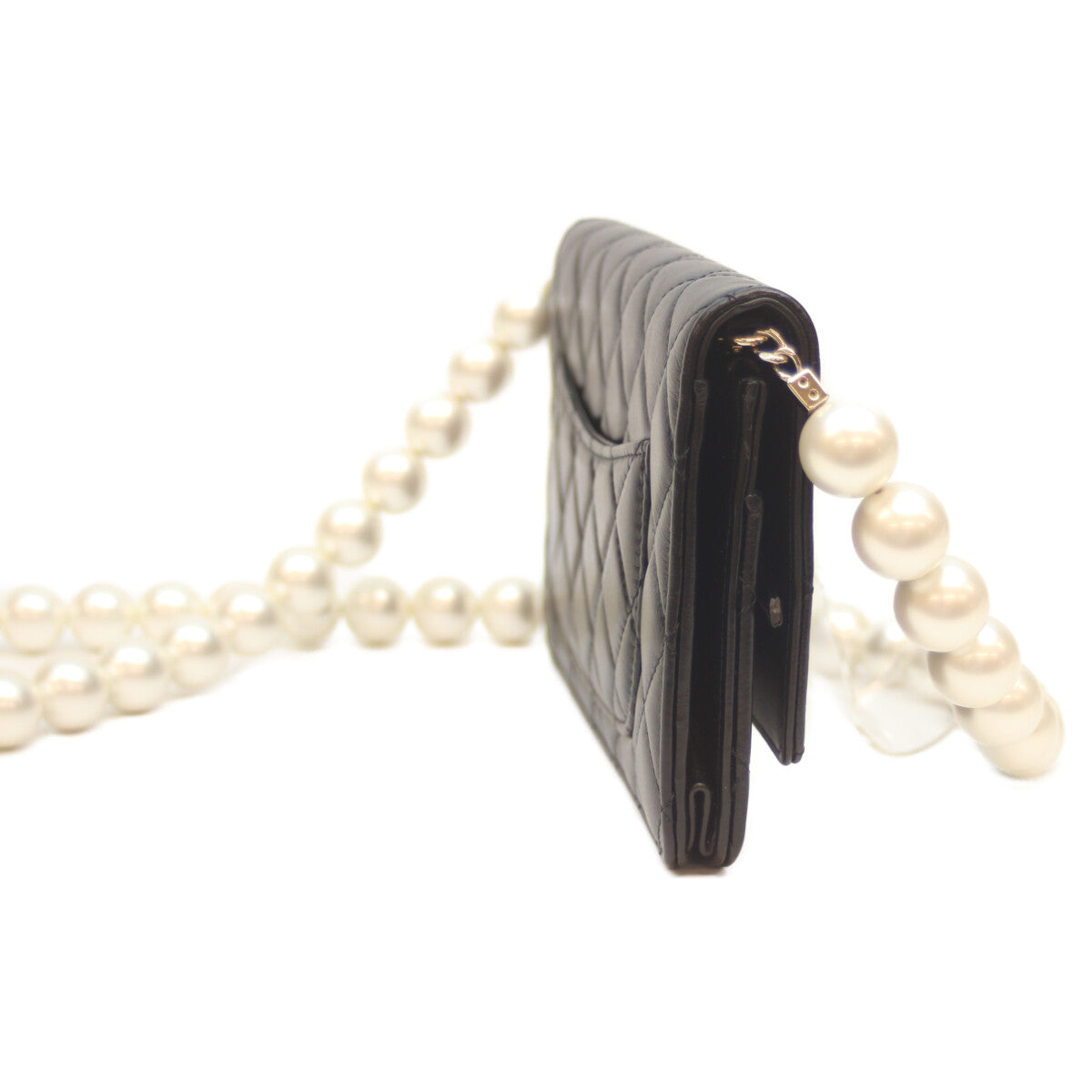 CHANEL シャネル 30番台 AP2579 黒 G金具 ﾗﾑｽｷﾝ ﾊﾟｰﾙﾁｪｰﾝｳｫﾚｯﾄ ｼｮﾙﾀﾞｰﾊﾞｯｸﾞ ショルダーバッグ