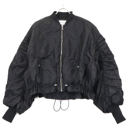 Adam et Rope アダムエロペ GAL-02000-A ﾌﾞﾗｯｸ ﾊﾟﾌｽﾘｰﾌﾞ MA-1 ｼﾞｬｹｯﾄ ジャケット Ｆ