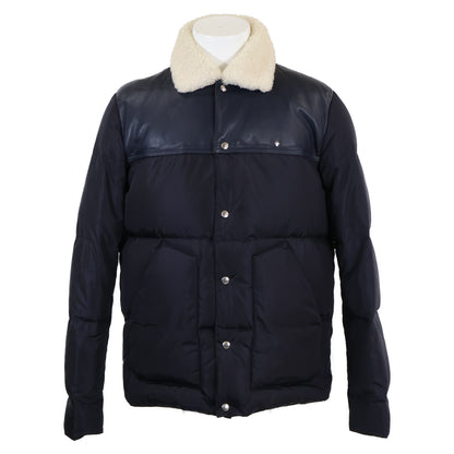 Dior HOMME ディオールオム 【国内正規】863C422H3830 ボアカラー ヨークラムレザー切替 ダウン ジャケット 50