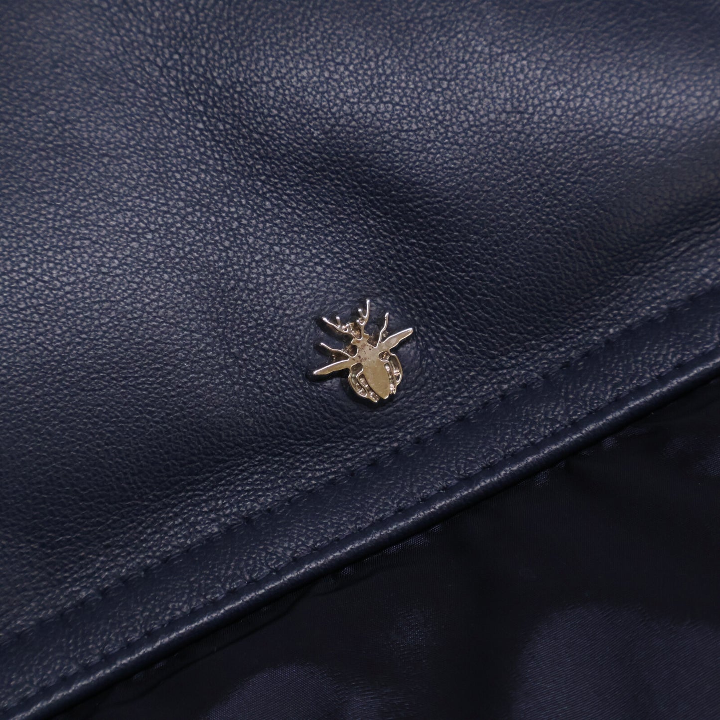 Dior HOMME ディオールオム 【国内正規】863C422H3830 ボアカラー ヨークラムレザー切替 ダウン ジャケット 50