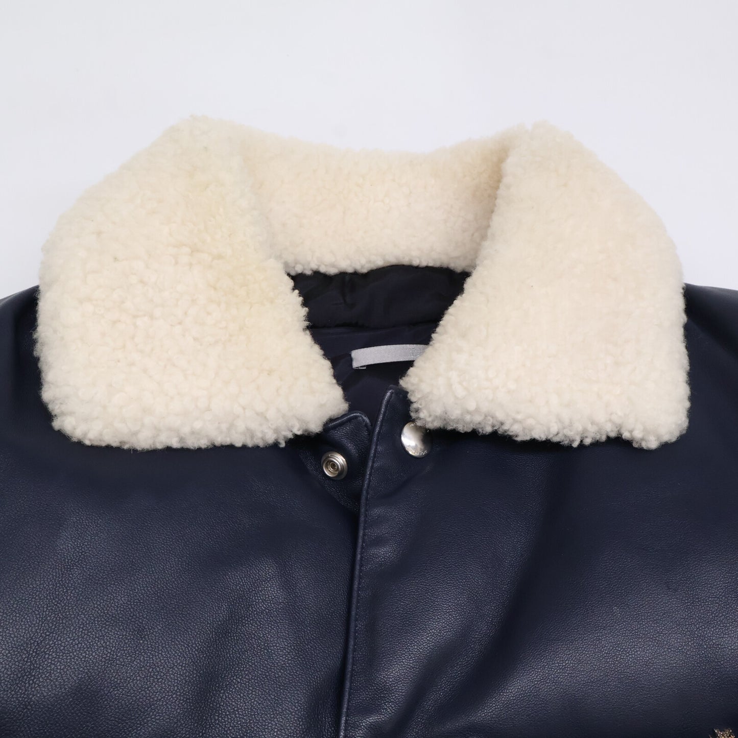 Dior HOMME ディオールオム 【国内正規】863C422H3830 ボアカラー ヨークラムレザー切替 ダウン ジャケット 50