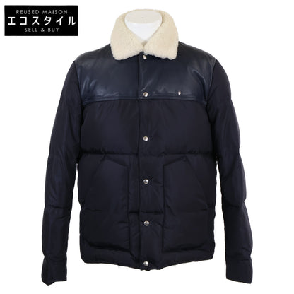 Dior HOMME ディオールオム 【国内正規】863C422H3830 ボアカラー ヨークラムレザー切替 ダウン ジャケット 50